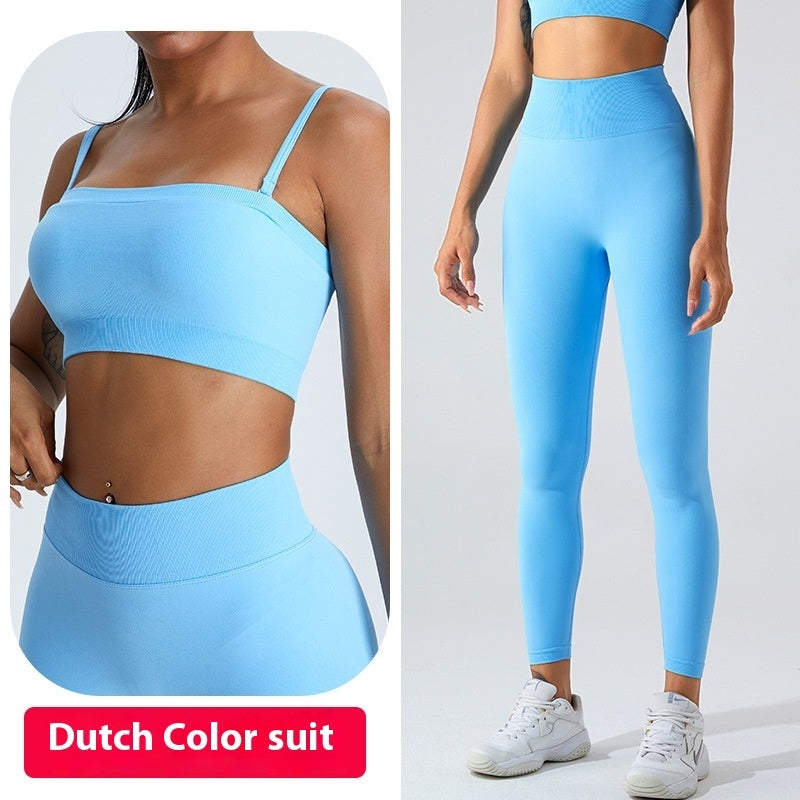 Seamless Dopamine Peach Exercise Suit vibeactive