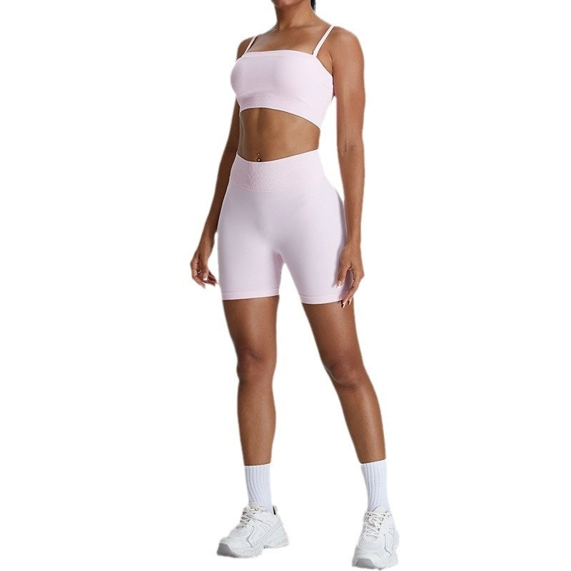 Seamless Dopamine Peach Exercise Suit vibeactive
