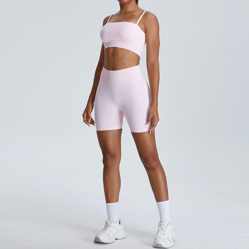 Seamless Dopamine Peach Exercise Suit vibeactive