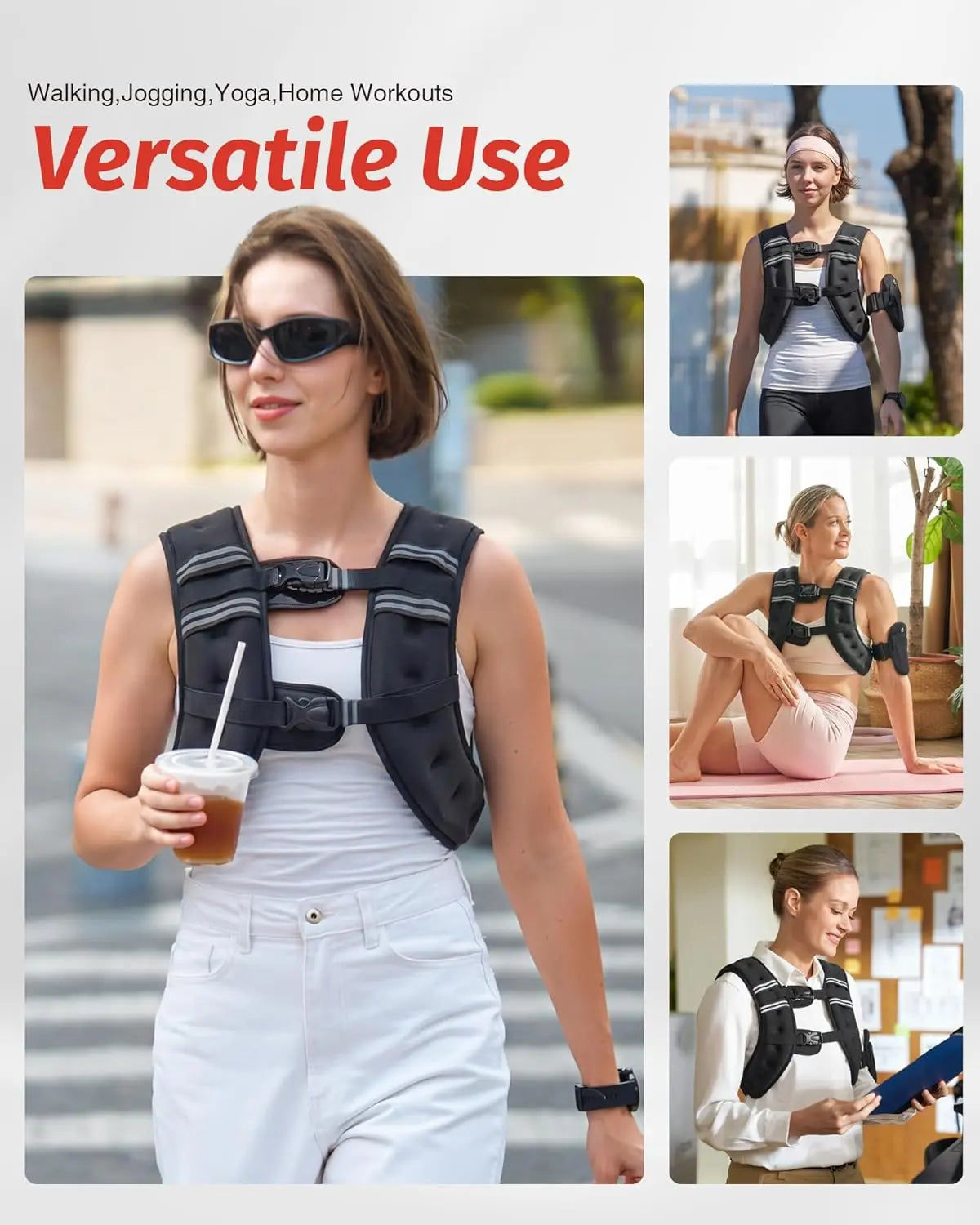 ZELUS Adjustable Weighted Workout Vest vibeactive