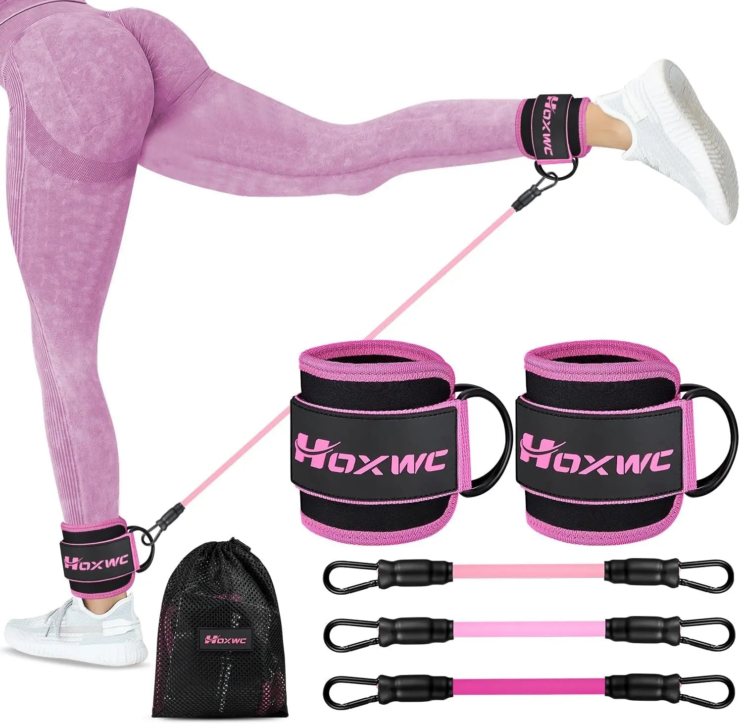 Ankle Resistance Bands with Cuffs vibeactive