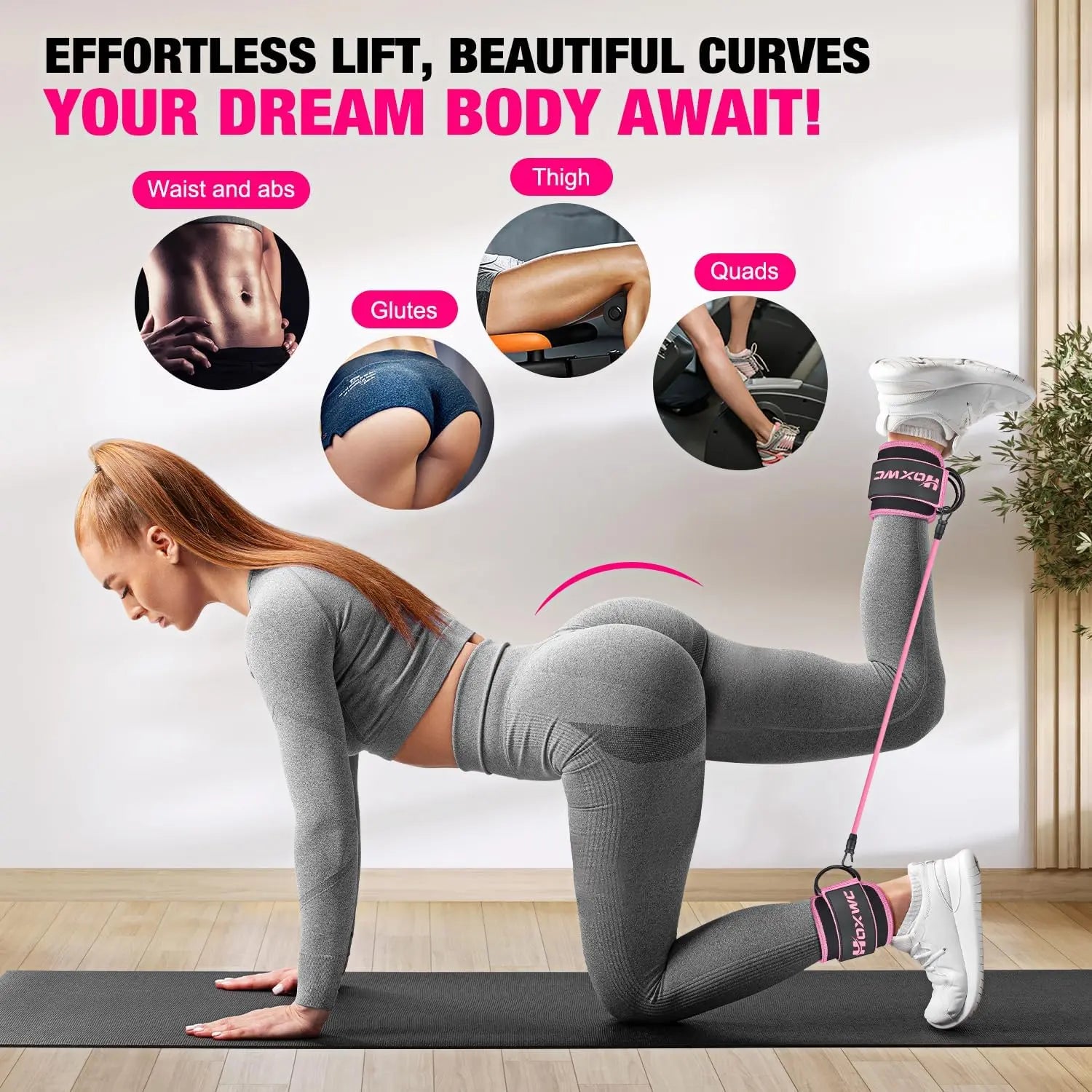 Ankle Resistance Bands with Cuffs vibeactive