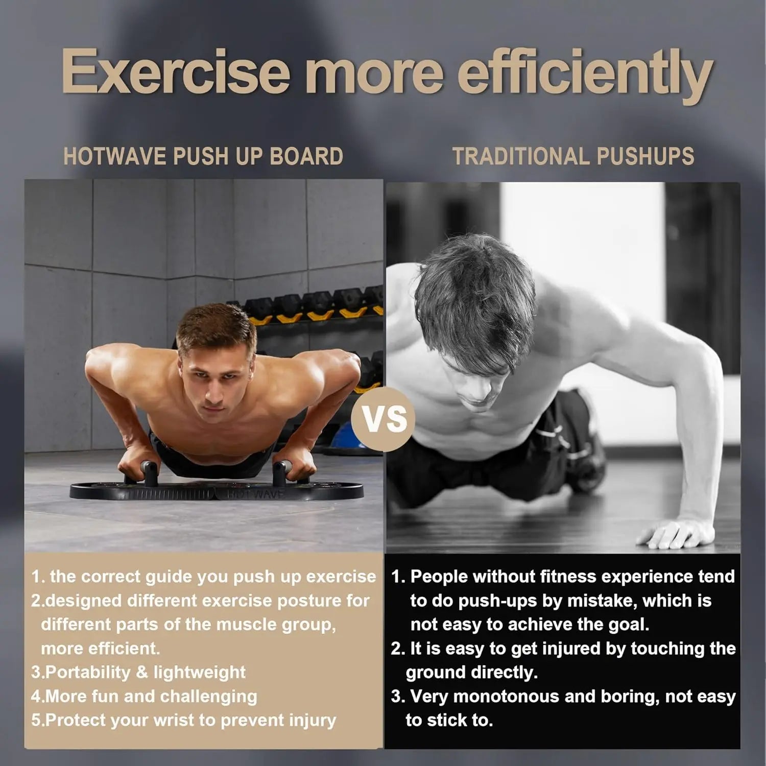 HOTWAVE Foldable Push Up Board vibeactive