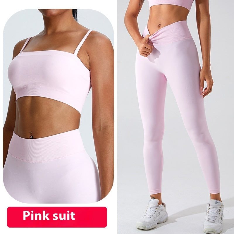 Seamless Dopamine Peach Exercise Suit vibeactive