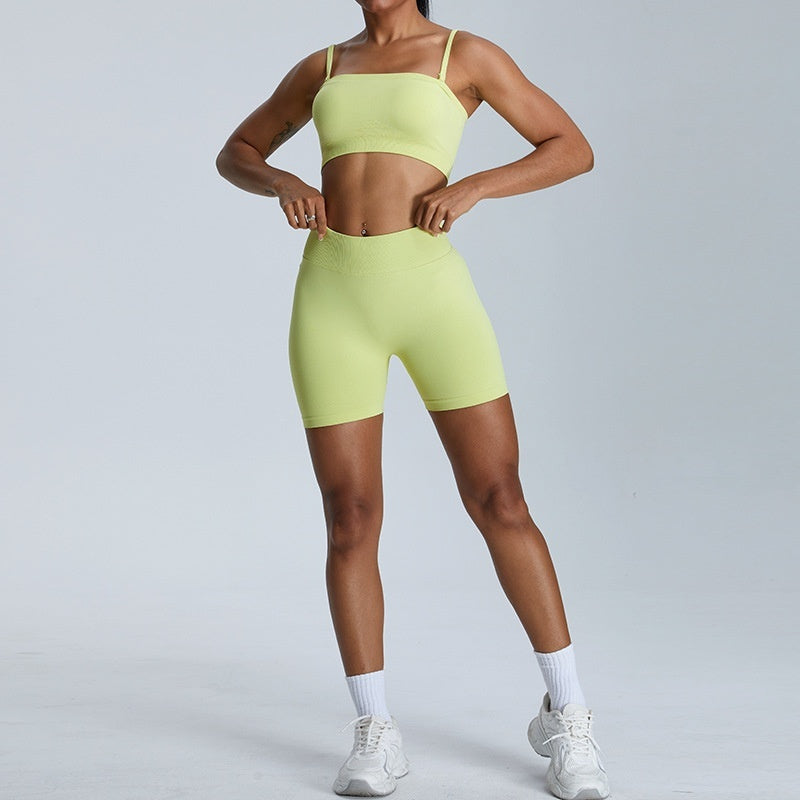 Seamless Dopamine Peach Exercise Suit vibeactive